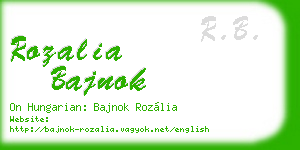 rozalia bajnok business card